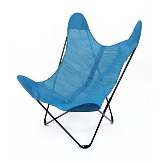 Fauteuil extérieur Papillon en toile batyline - HOME MAISON - Bleu - Confortable et esthétique