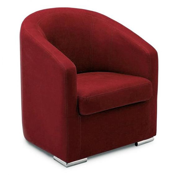Fauteuil fixe FOLIO cuir vachette regent bordeaux