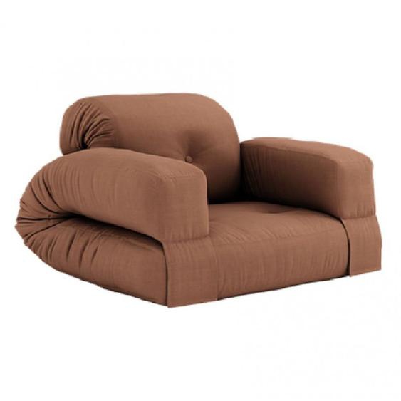Fauteuil futon convertible HIPPO CHAIR couleur brun argile