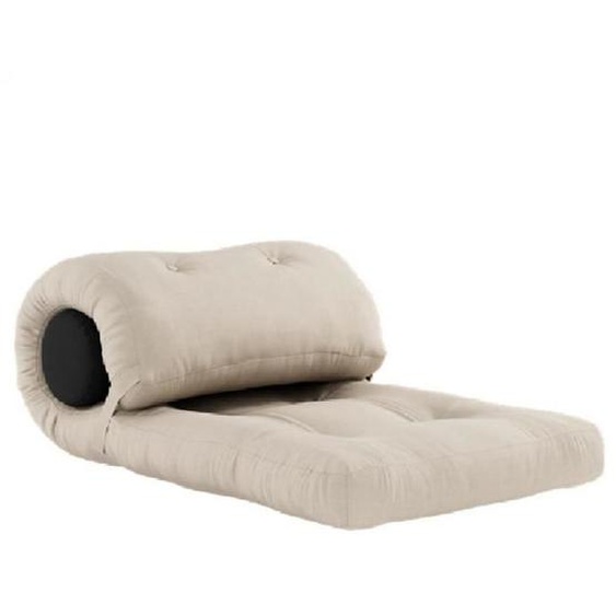 Fauteuil futon convertible - INSIDE 75 - WRAP - Beige - 1 place - Matelas mousse 70x200 cm