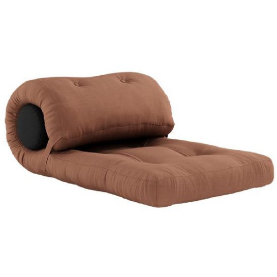 Fauteuil futon convertible WRAP couleur brun argile