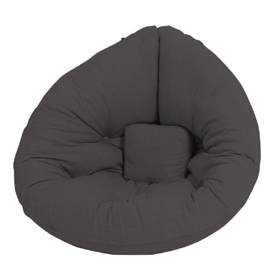 Fauteuil futon standard convertible MINI NIDO couleur gris foncé
