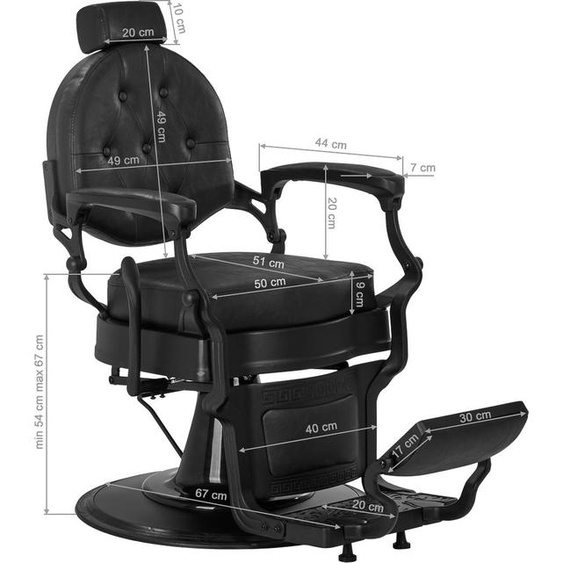 Fauteuil Gabbiano Barberski Président Czarny