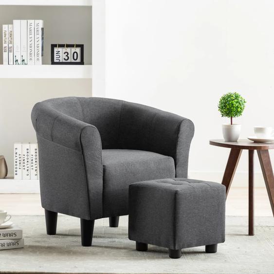 Fauteuil Gris foncé Tissu