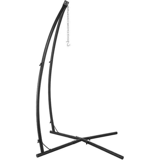 Fauteuil hamac/hamac, structure métallique lourde en C, capacité de charge 330 lbs, pivotant à 360°, pour terrasse/balcon, vert armée