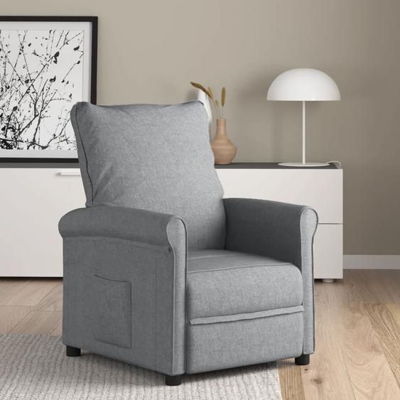 Fauteuil inclinable Gris clair Tissu