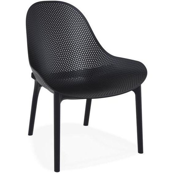 Fauteuil lounge de jardin perforé SILO noir design