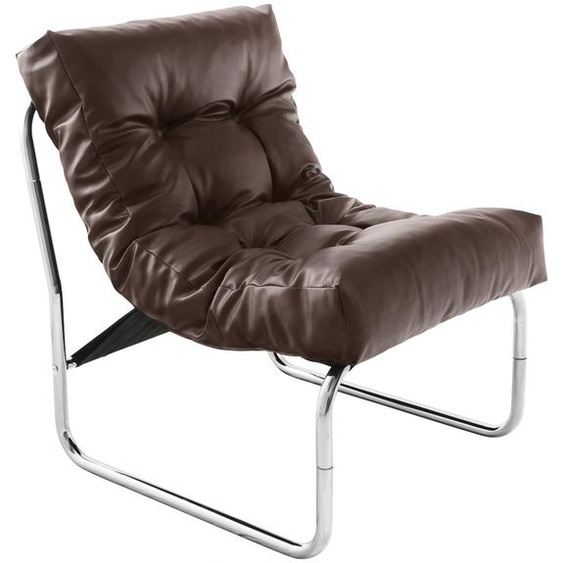 Fauteuil lounge LOFT brun