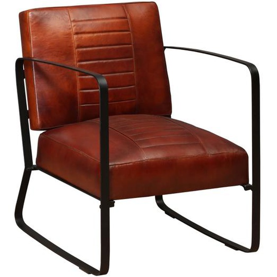 Fauteuil Marron Cuir véritable