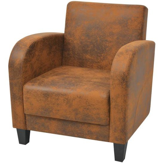 Fauteuil Marron Similicuir daim