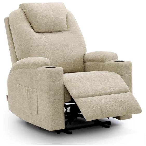 Fauteuil de massage - Massage vibrant à 4 zones - Fonction de chauffage - Fonction inclinable - Revêtement en velours