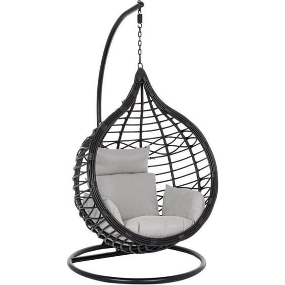 Fauteuil suspendu - BIZZOTTO - Torres - Noir - Métal - Confort optimal - Design élégant