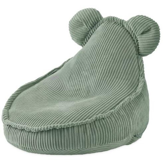 Fauteuil Oreilles dOurs pour Bébé Enfants pour la Chambre dEnfant MISIOO Huggy Bear Velours Côtelé Vert 68x45 cm