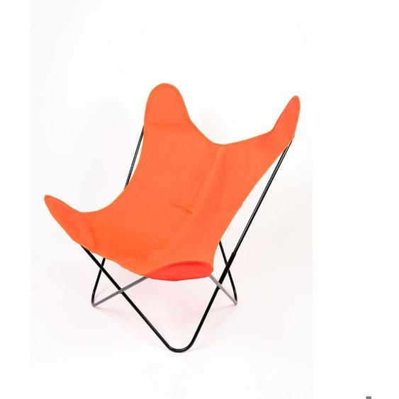 Fauteuil Papillon en coton coloré Orange 90 cm