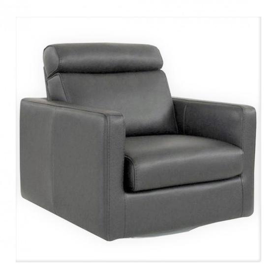 Fauteuil pivotant LAGONDO Velours Gris