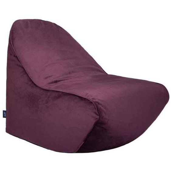 Fauteuil pouf de jeu pour le adultes - Pouf poire à dossier haut en velours - Pouf chaise pour salon - Rouge