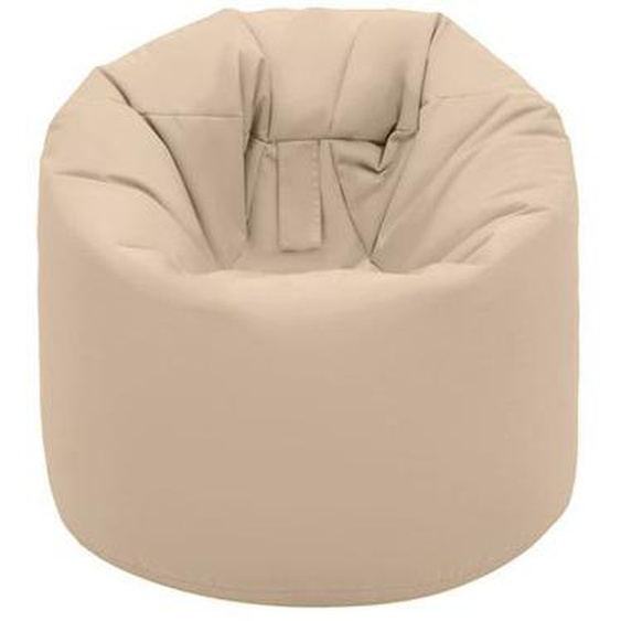 Fauteuil pouf - Pierre - Résistant à leau - Tissu polyester durable - 1 place - Beige