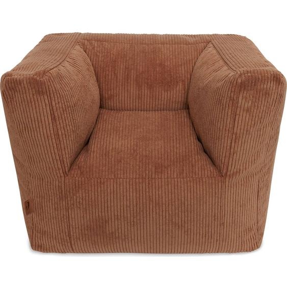Fauteuil Pouf Marron Velours
