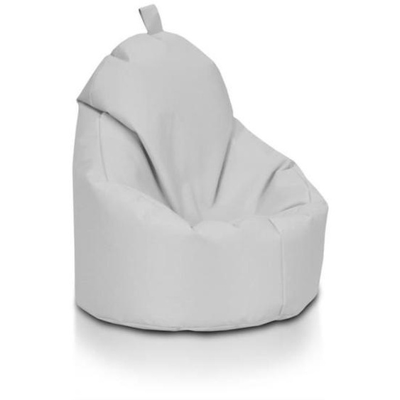 Fauteuil Poire AUCUNE YOKO Gris Pâle 75x70 en Tissu Polyester - Pouf Confortable et Élégant pour Intérieur Moderne