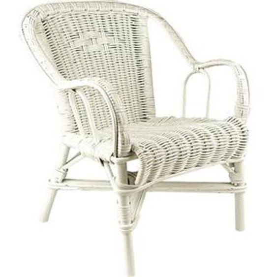 Fauteuil pour enfant en rotin laqué blanc 41 x …