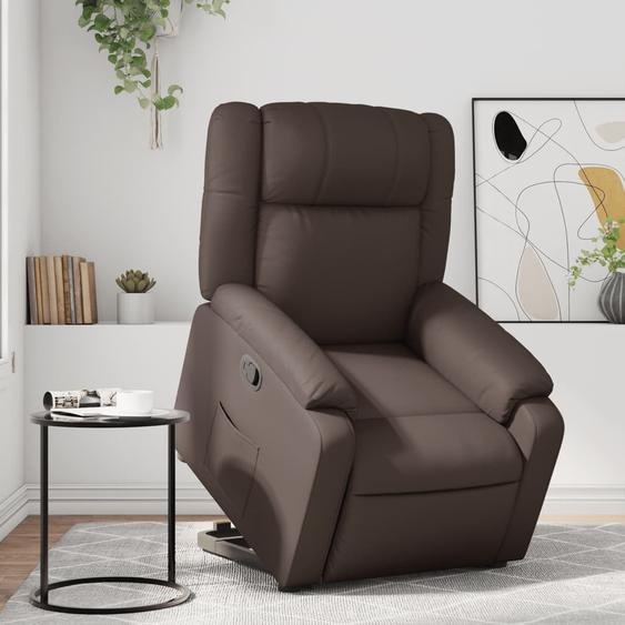 Fauteuil relax avec fonction releveur Marron Similicuir 3205152