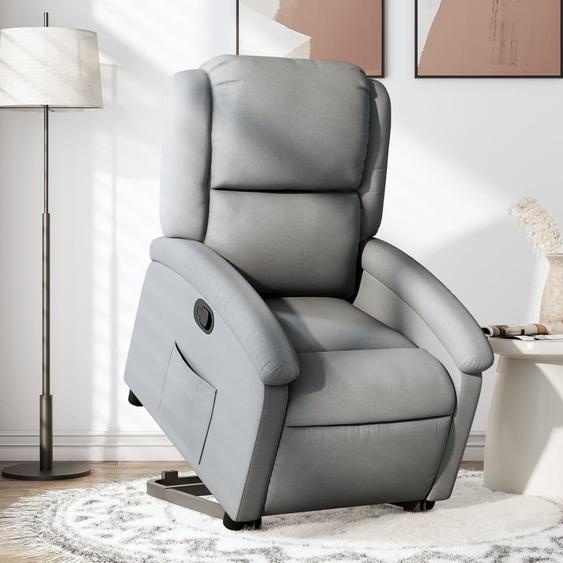 Fauteuil relax avec releveur Gris clair Tissu 3204164