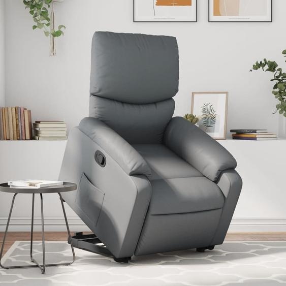 Fauteuil relax avec releveur Gris Similicuir 3204889