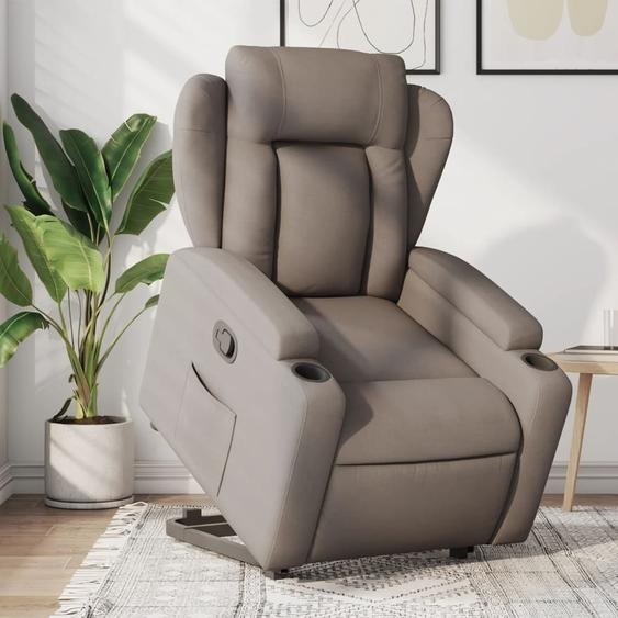 Fauteuil relax avec releveur Taupe Tissu 3204490
