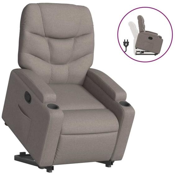Fauteuil relax avec releveur Taupe Tissu