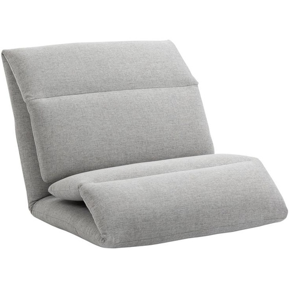 Fauteuil relax avec repose-pieds, 5 positions réglables, dimensions 72x71x60 cm, couleur gris clair