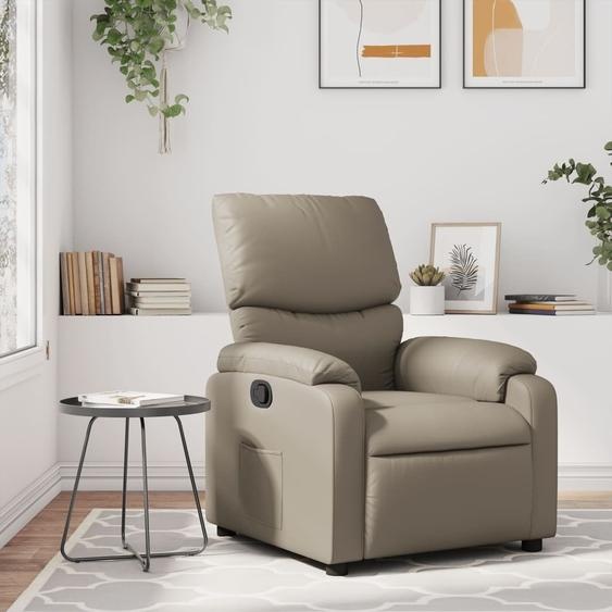 Fauteuil relax Cappuccino-Brun Similicuir 373440