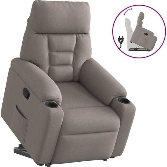 Fauteuil relax design avec releveur Tissu taupe, Fauteuil classique Nouveau