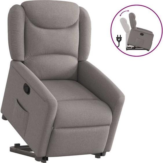Fauteuil relax design avec releveur Tissu taupe, Fauteuil classique Nouveau