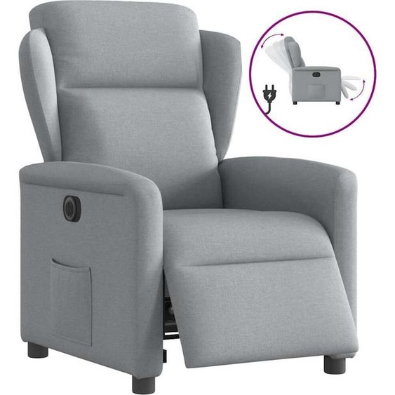 Fauteuil Relax Design Electrique Gris Clair Tissu, Fauteuil Classique Nouveau
