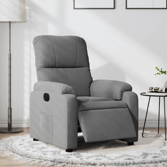Fauteuil Relax Design Electrique Gris Foncé Microfibre, Fauteuil Classique 2024 Nouveau