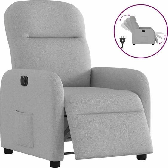 Fauteuil Relax Design Electrique Tissu Gris Nuage, Fauteuil Classique 2024 Nouveau