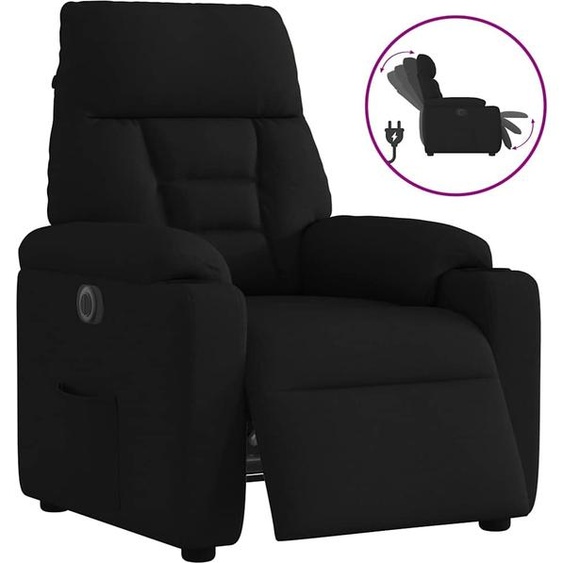 Fauteuil Relax Design Electrique Tissu Noir, Fauteuil Classique Nouveau