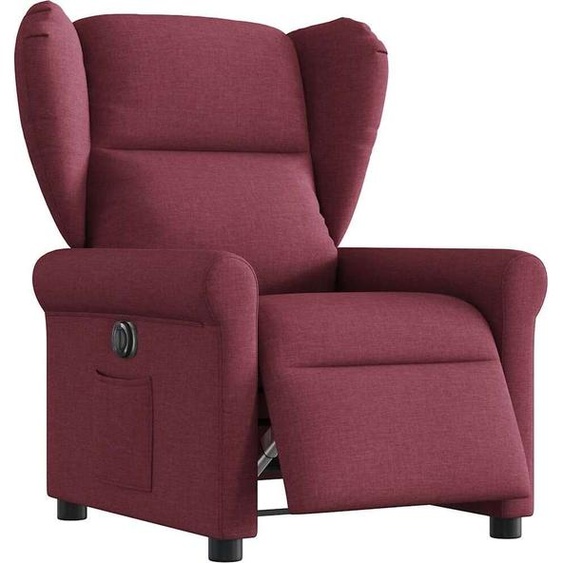 Fauteuil Relax Design Electrique Tissu Rouge Vin, Fauteuil Classique Nouveau