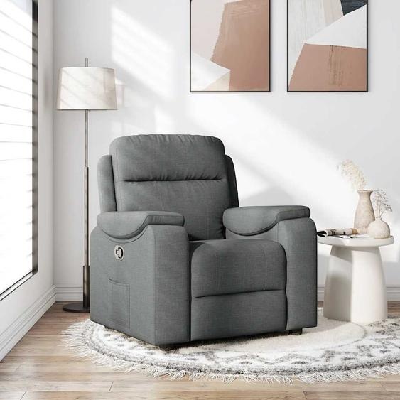 Fauteuil relax design gris foncé Tissu, Fauteuil classique Nouveau