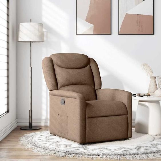 Fauteuil Relax Design Marron Tissu, Fauteuil Classique Nouveau