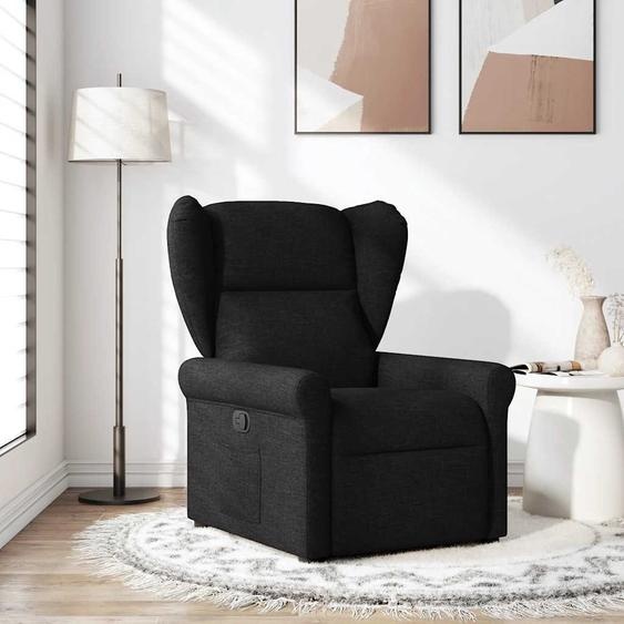 Fauteuil Relax Design Noir Tissu, Fauteuil Classique Nouveau