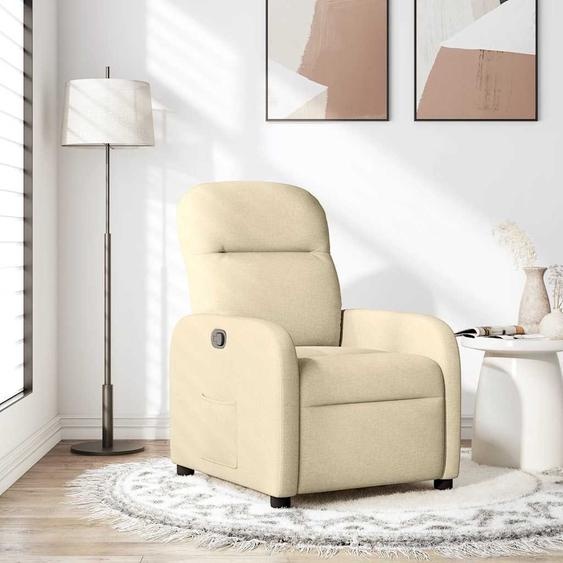 Fauteuil Relax Design Tissu Crème - Fauteuil TV & Relax 2025 Nouveau3655036 1parcel