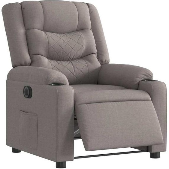 Fauteuil Relax Design Tissu Taupe électrique, Fauteuil Classique Nouveau