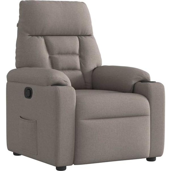 Fauteuil Relax Design Tissu Taupe, Fauteuil Classique 2024 Nouveau
