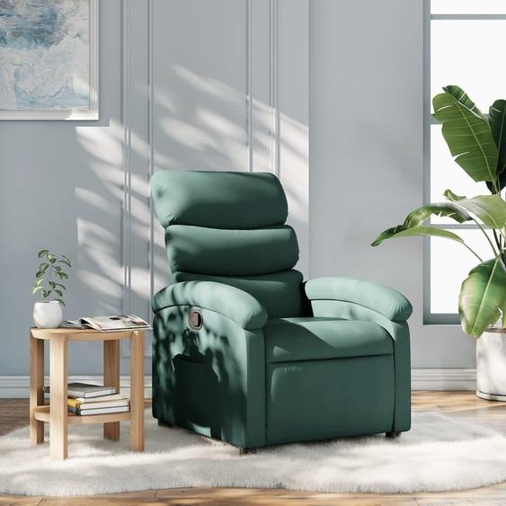 Fauteuil relax design, tissu, vert foncé - Fauteuil TV & Relax 2025 Nouveau9452493 1parcel