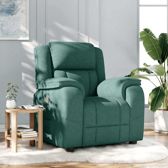 Fauteuil relax design vert foncé Tissu, Fauteuil classique Nouveau