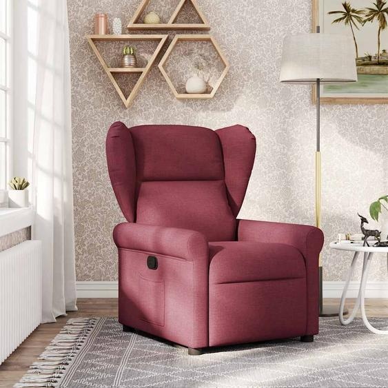 Fauteuil relax design vin rouge Tissu, Fauteuil classique Nouveau