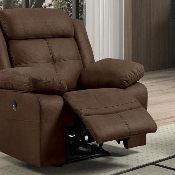 Fauteuil relax électrique - Simon - Marron chocolat 7B