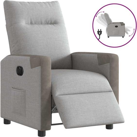 Fauteuil Relax Electrique Tissu Gris Nuage ,Fauteuil TV & Relax 2025