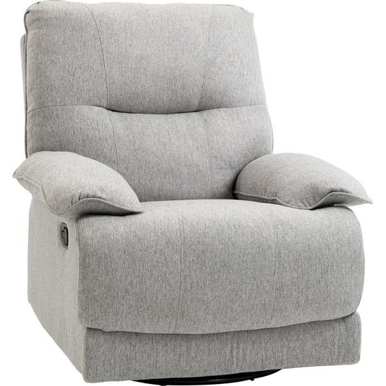Fauteuil relax Fortuna Lai Fauteuil TV pivotant avec fonction inclinable Fauteuil TV avec système à ressorts et repose-pieds pour salon ou chambre à coucher